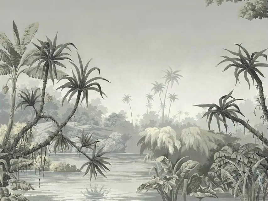 

Elegant classic western painting Hand-painted silk wallpaper painting scenery wallcovering many patterns and background optional