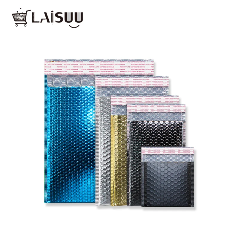 

Color aluminized bubble bag Thicken bubble envelope High-end co-extruded film clothing express foam envelope