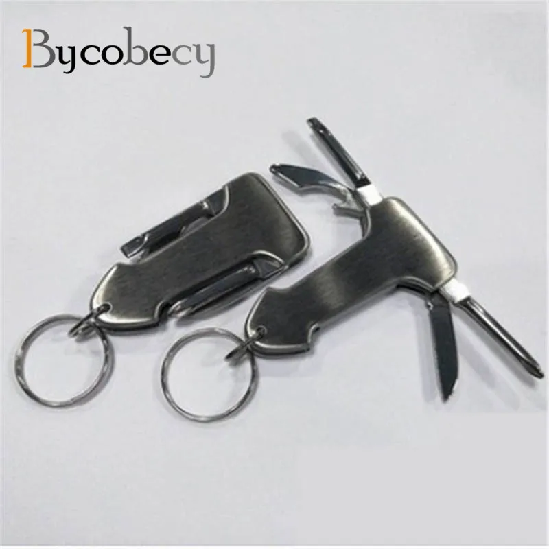 

Bycobecy DIY EDC Key Holder Key Wallets for Men Multifunction Pocket Tool With Bottle Opener Screwdriver Ruler Fashion Keychain