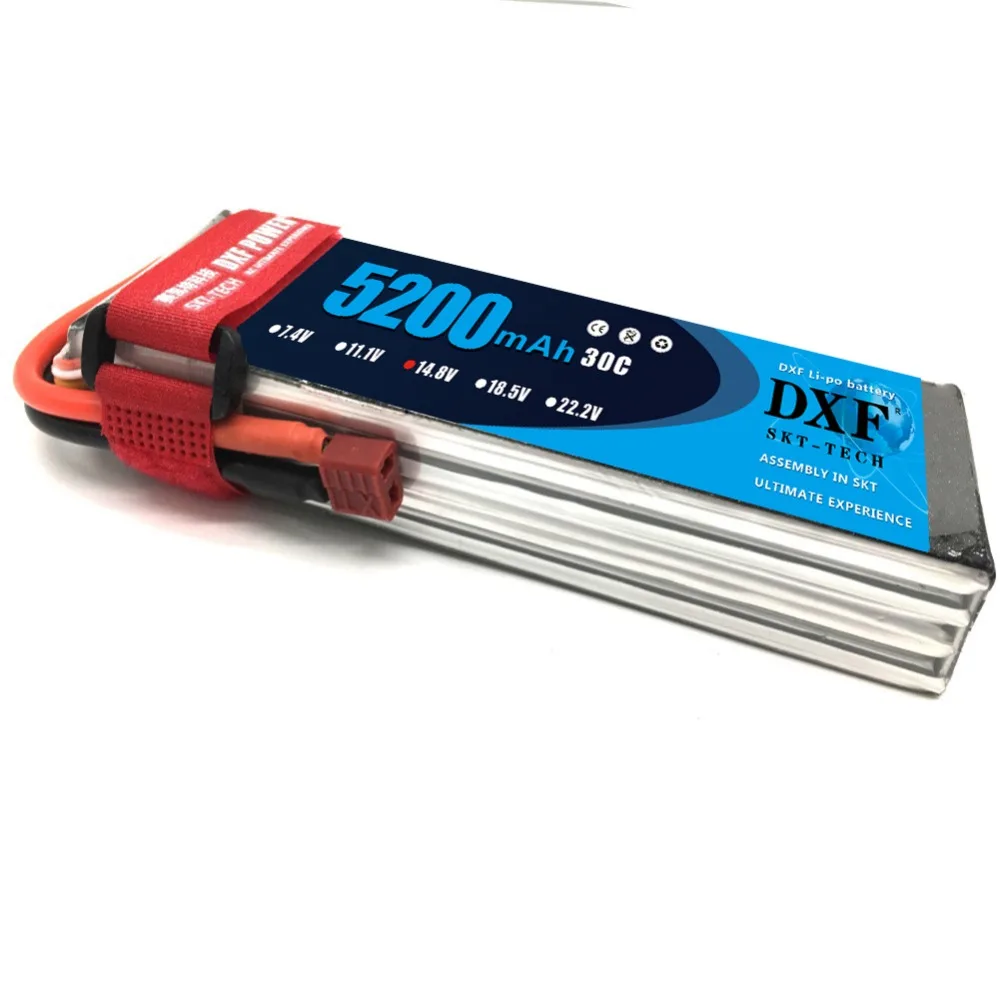 

DXF 14.8v 5200mah 30c T Plug/XT60 Plug for Helicopter Boat Quodcopter Remote Controul toys 14.8 v battery 4s lipo batterty