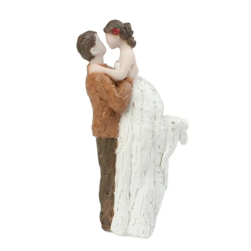 A Wedding Cake Topper Resin Bride And Groom Couple Figurine Decoration Craft Gift Ornaments - Цвет: A