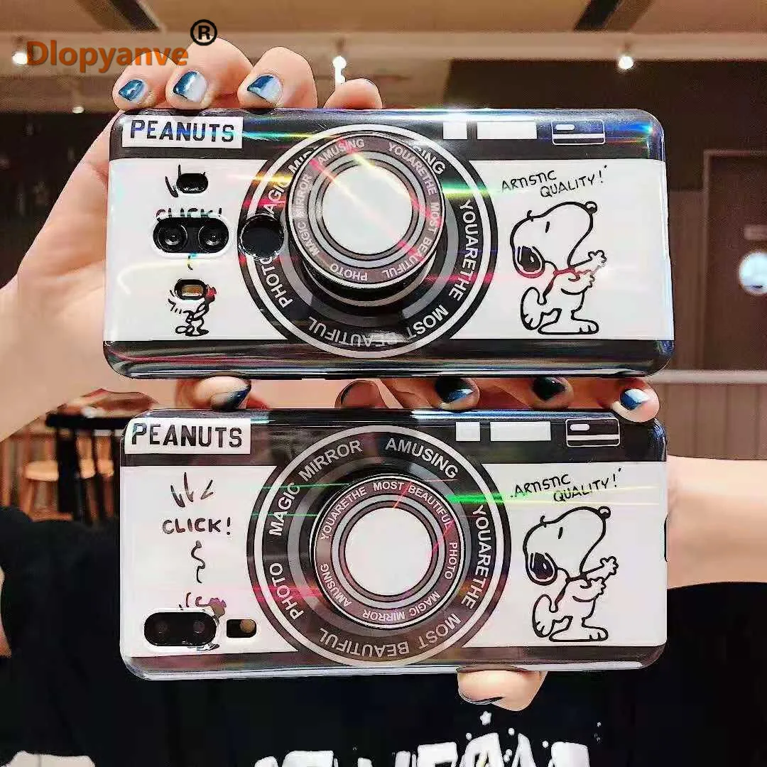 Luxury Blu-ray Retro Camera Phone Cases For Oppo R9 R9S R11 R11S R15 R17 Plus A57 A59 Fashion Cartoon Mobile Stand Holder | Мобильные