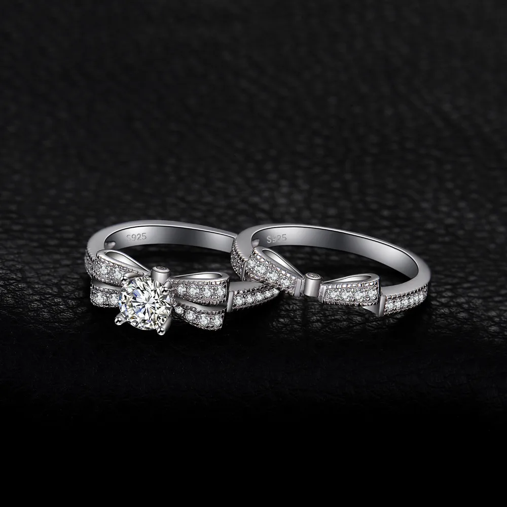 JewelryPalace круглый 1ct кубического циркония ленты бантом обручение обручальное