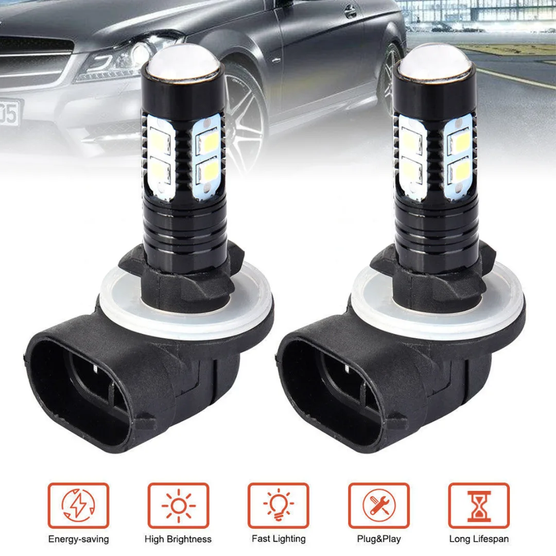 New Arrival 2pcs 881 100W LED Fog Driving Light DRL Bulbs 862 885 889 894 White 6000K Car Signal Light Source