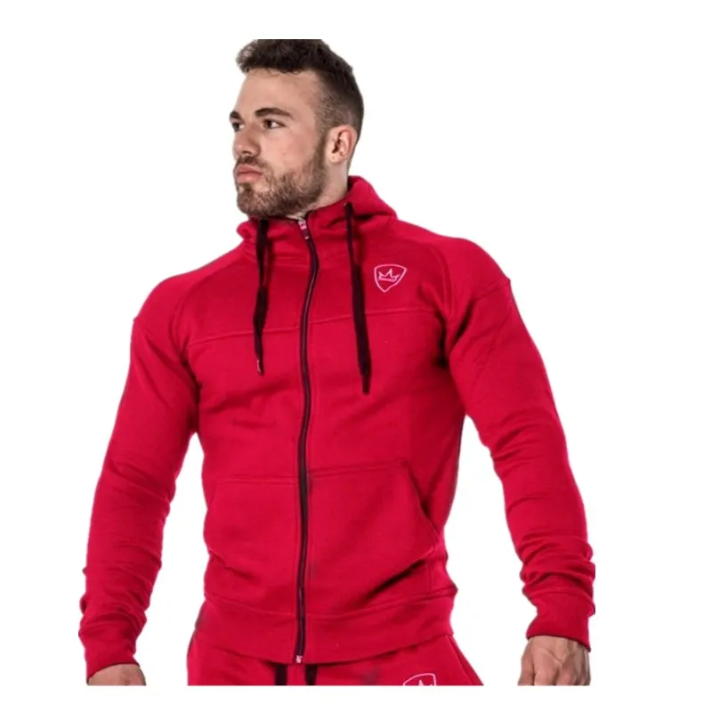 MLCRIYG  Fall 2019 New Cotton Men's Fashion Gyms Sports Outdoor Leisure Jogger Sports Zip Hoodie Hot Sale 4-Color m-xxl