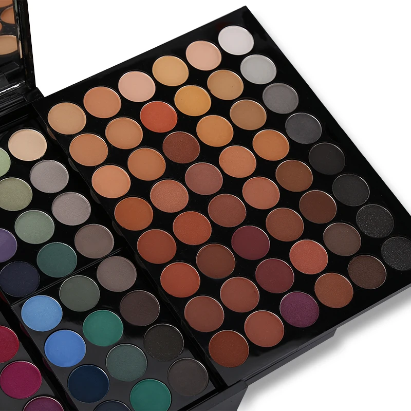 Paleta de Cores Eyeshadow + Prower + Corar Caixa de Maquiagem com Escovas de Cosméticos Professional Maquiagem Matte Shimmer Sobrancelha 190 & 6 Cheap Jogos de maquiagem