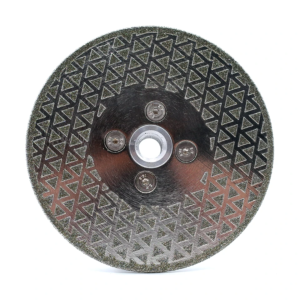 RIJILEI Electroplated Diamond Saw Blade Galvanized diamond cutting and grinding disc both sides For Marble Granite ceramic tile