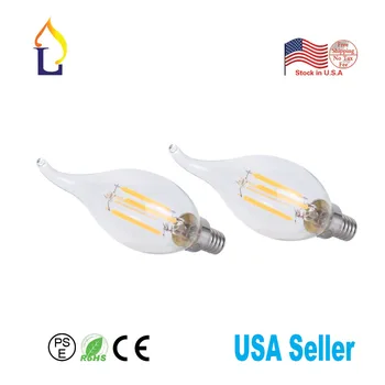 

US stock 5 Pack 4w led candle bulb light led bulb lamp with E12 base replace energy-saving bulb 2700 k