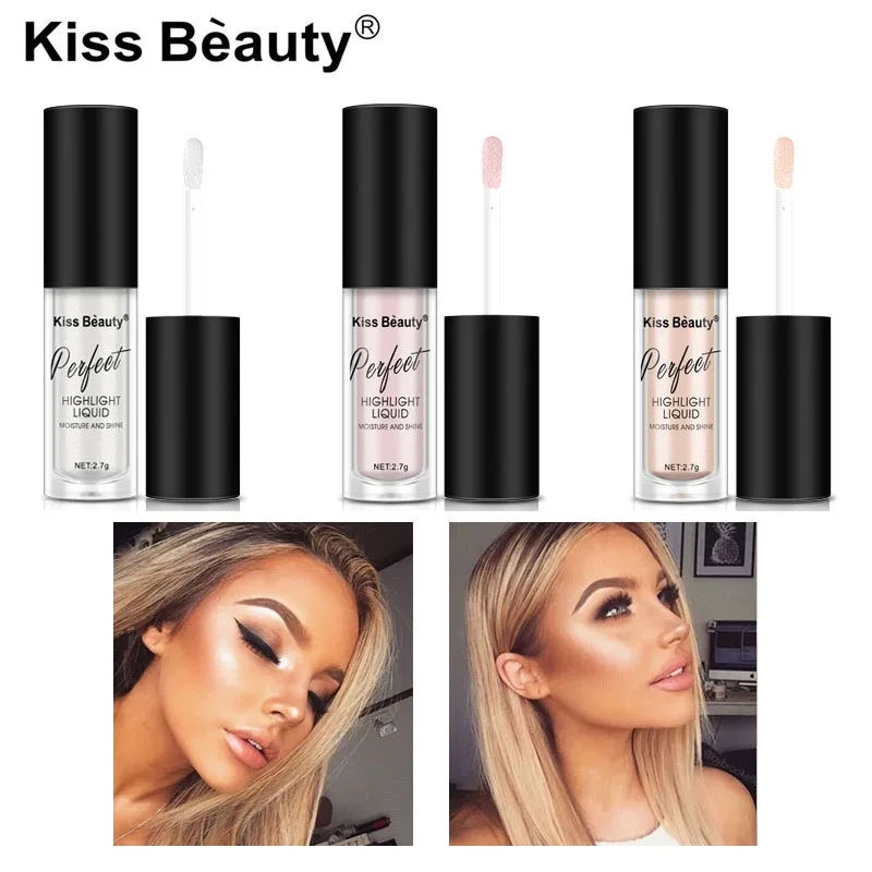 Kiss beauty Illuminator контуринг Макияж жидкий хайлайтер осветлитель для лица консилер праймер бронзатор для лица светящийся набор косметики