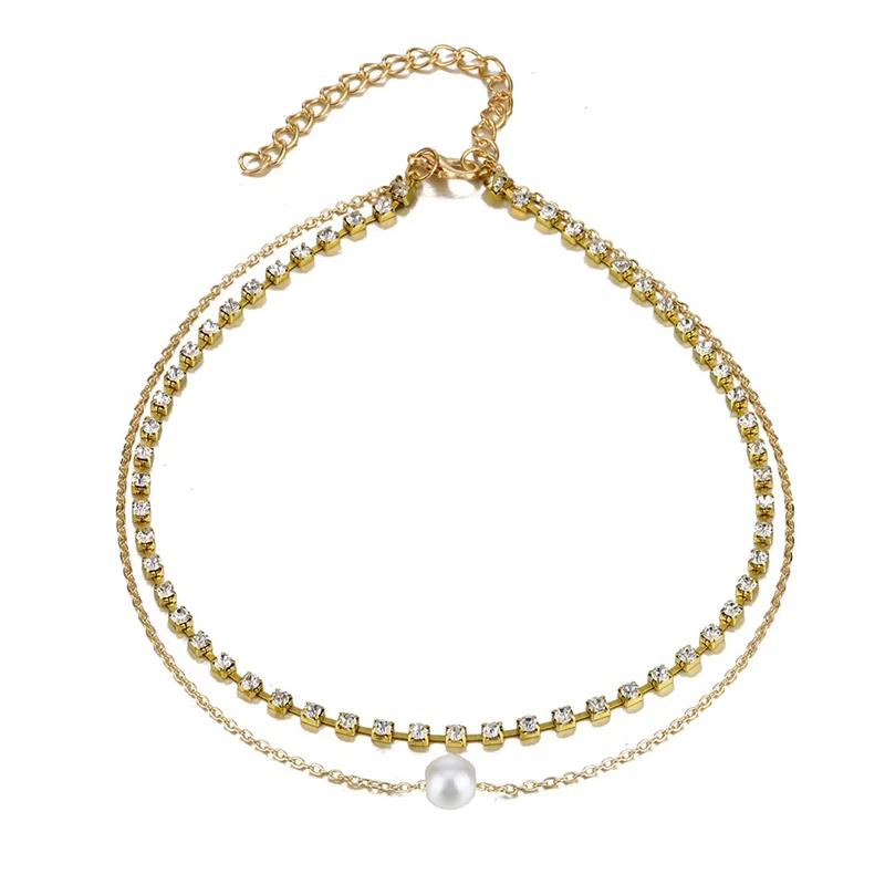 VKME дропшиппинг ожерелье модное женское ожерелье многослойная имитация жемчуга кулон ювелирные изделия ожерелье подарок - Окраска металла: ZL0000295-1