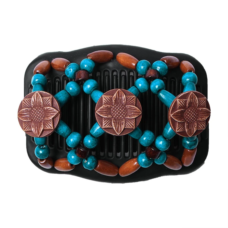 

Retro double hair comb Magic Comb Beads Elasticity Hairpin Stretchy Hair Combs insert comb Women Hair Accessories hair brush