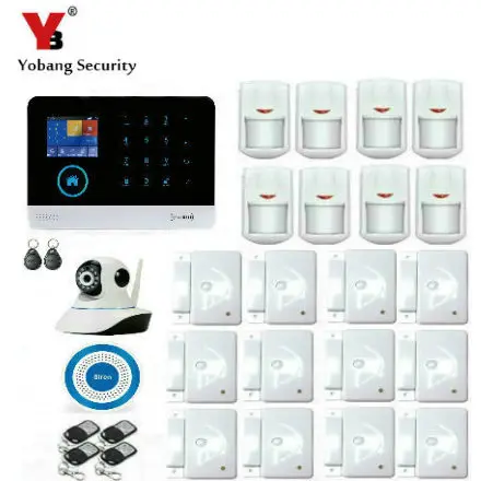 

Yobang Security Wireless WIFI droid IOS APP Control PIR Motion Sensor Alarm System Wireless Indoor Siren For Home Security