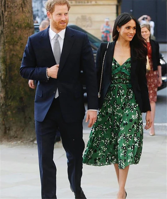 self portrait cold shoulder floral printed dress in green