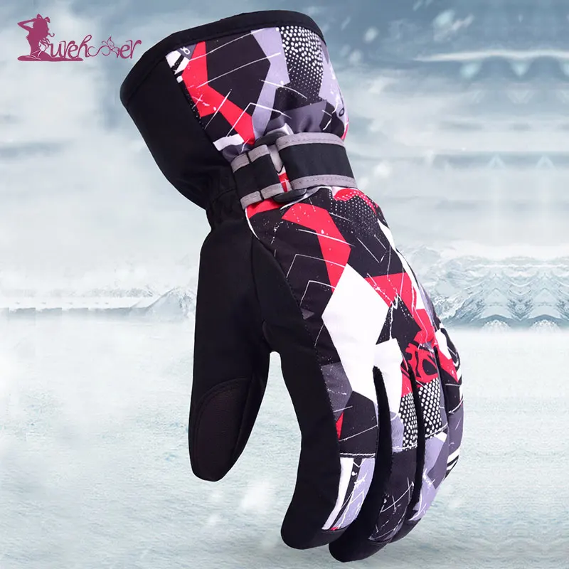 

Lurehooker Ski Gloves for Girls Boys Women Outdoor Sports Windproof Snowboard Gloves Men Waterproof Winter Warm Skiing Gloves