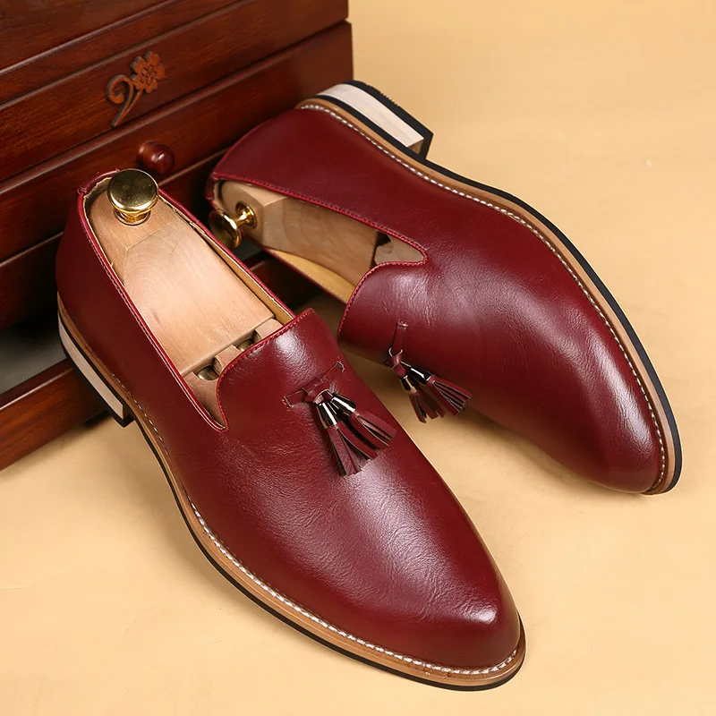 italian vintage men leather footwear luxury brand tassel formal leather suit shoes men elegant wedding business oxfords for men (44)