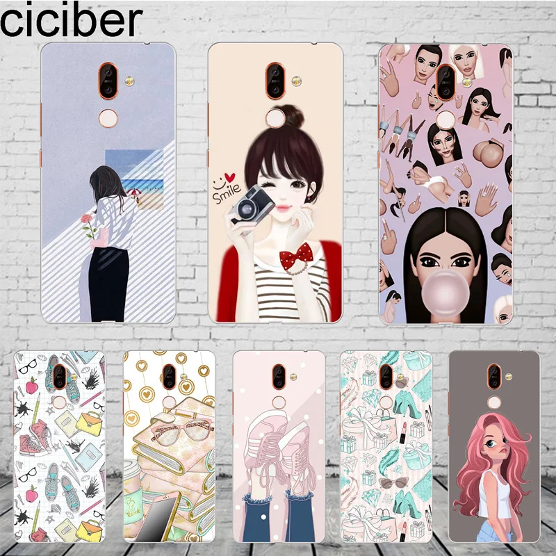 

ciciber Fashion Girl Cover For Nokia 8 8.1 7 7.1 6 6.1 5 5.1 3 3.1 2 2.1 1 Plus 9 PureView Phone Case For Nokia X7 X6 X5 X3 TPU