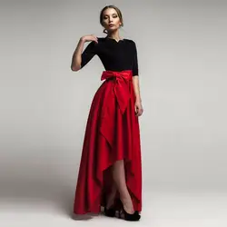 Длинная юбка из сатина и тюля для девочек, на заказ, 2019 Faldas, женские юбки, Jupe Femme