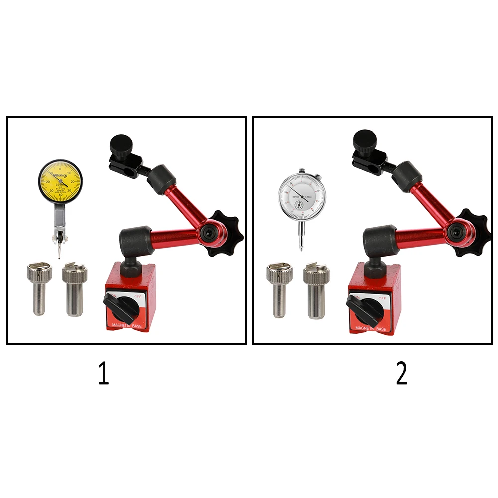 KKMOON металлический круглый циферблат индикатор и Мини Гибкий Магнитный Держатель Кронштейн Набор инструментов Набор индикаторов