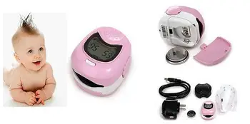 

Contec Pediatric/Child Fingertip Pulse Oximeter LCD display CMS50QA, SpO2 Oxygen, 3 colours