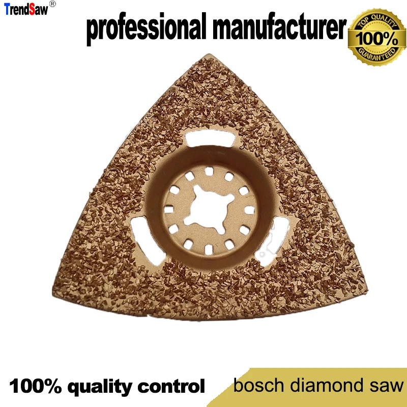 

triangle brazed 78mm Carbide Rasp Blade for nail tile brisk home decoration at good price and fast delivery