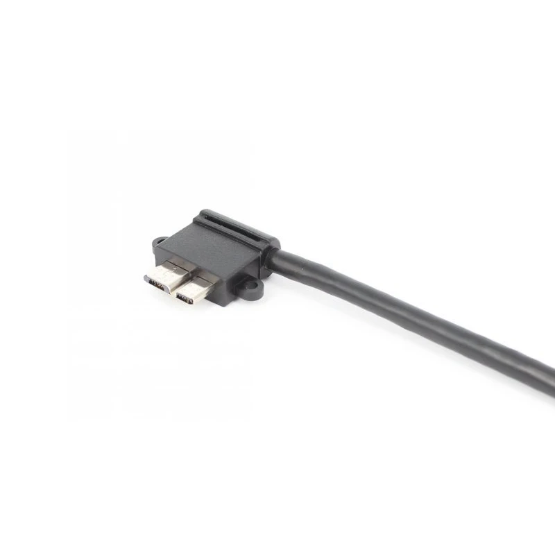 27cm High Speed USB3.0 Adapter Cable Black USB 3.0 Double Right Angle Type A Male to Micro B Male Connector For Hard Disk Phone