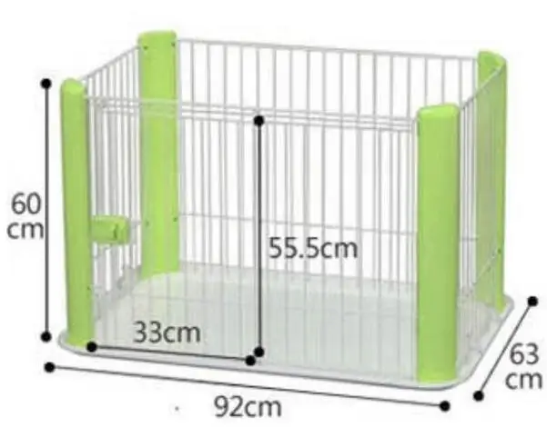 92X63X60 см Высокое качество Экологичная клетка для собак забор для маленьких собак - Цвет: Светло-зеленый