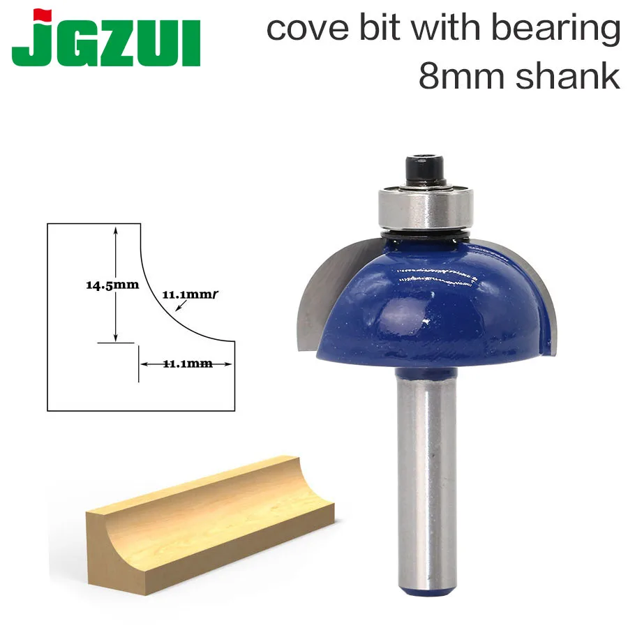 Buy 1pcs/set High Quality Cove Bit With Bearing 8mm