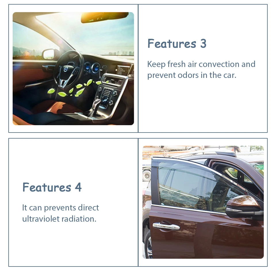 Chuky 4 шт. ABS стайлинга автомобилей окно, маркизы приюты дождь щит для Buick Envision 2014 2015 2016 2017 2018 аксессуары