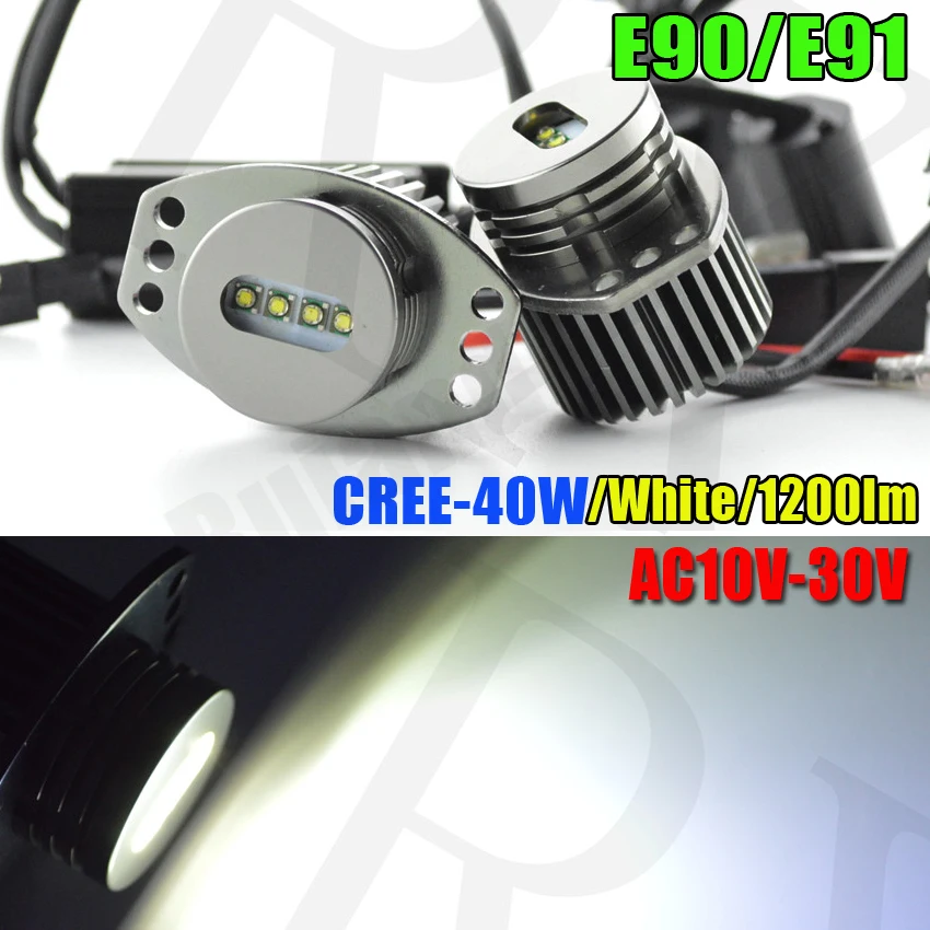 

Free shipping 40W 4-LED LED Angel Eyes SMD Marker Halo Kit No Error Can-bus For BMW 3-series E90 e91 325i 328i 335i 330xi