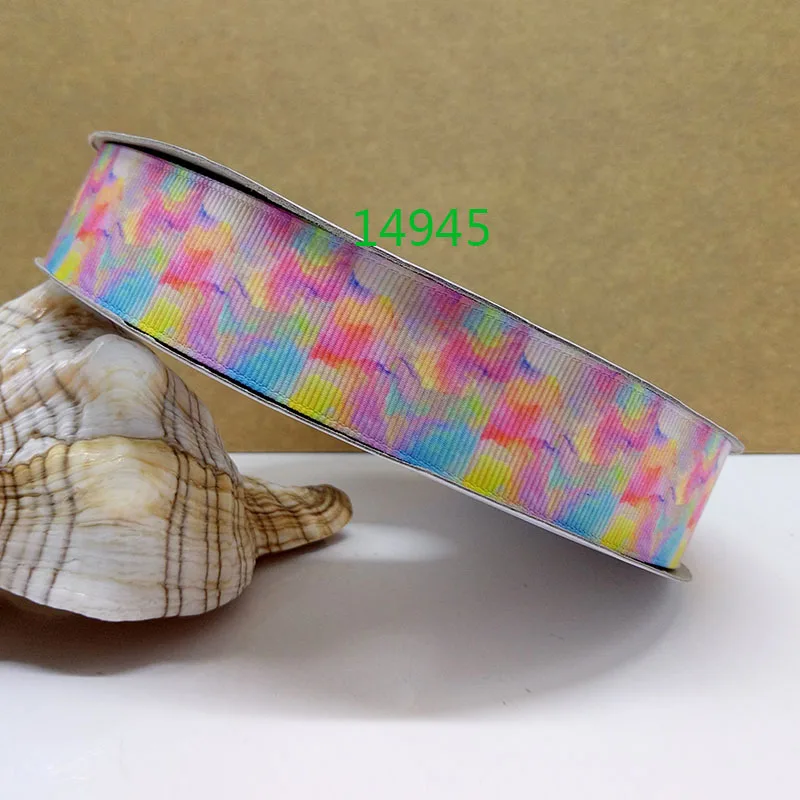50 ярдов пастельные Омбре напечатанные grosgrain ленты 14988 - Цвет: 14945