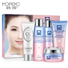 Horec Cherry Blossom Свет гладкой пять частей набор по уходу за кожей увлажняющий Eijun также косметический набор
