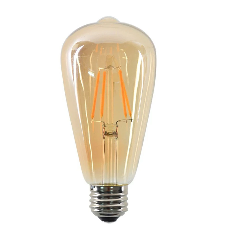 8W Ретро Эдисон светодиодный светильник лампа E27 220V st64 Ampoule винтажная домашняя
