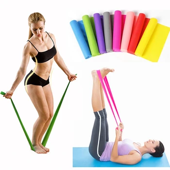 

1.5m New Yoga Pilates Home Gym Exercise Elastic Resistance Bands Training Workout Sport Crossfit Body Building Fitness Equipment