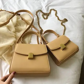 

Elegant Female Mini Tote bag 2019 Summer New High Quality PU Leather Women's Designer Handbag Lock Chain Shoulder Messenger Bag