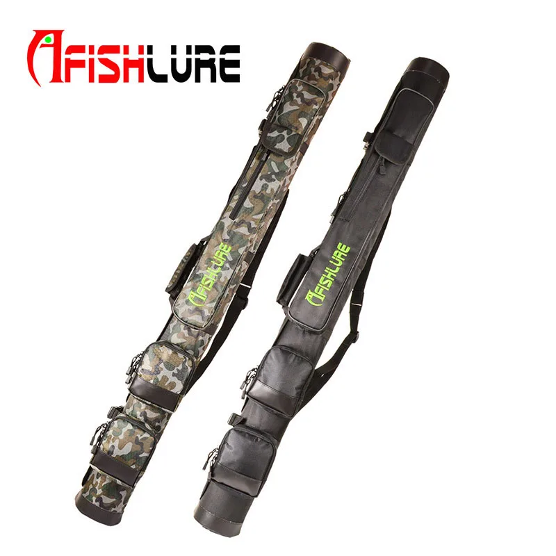 

Afishlure Fishing Bags 1/2 Layer Multifunctional Fishing Rod Reel Lure Canvas Pole Storage Case 120/130/145cm Carp FishingTackle