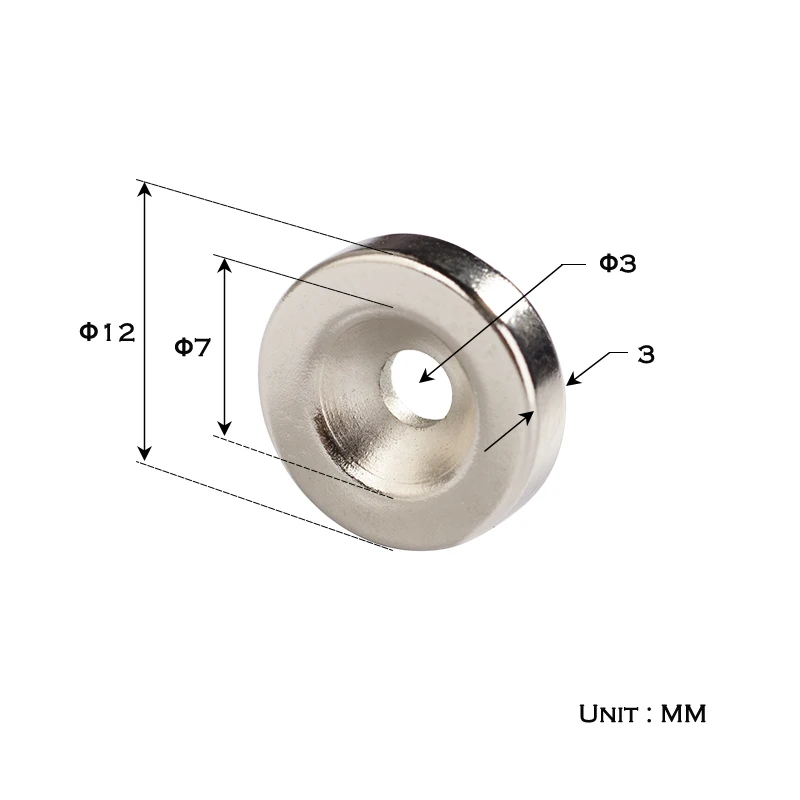 Master Magnetics круглое основание неодимовый магнит крепеж с 3 мм центральным отверстием хромированная пластина 12 мм диаметр 3 мм Толщина
