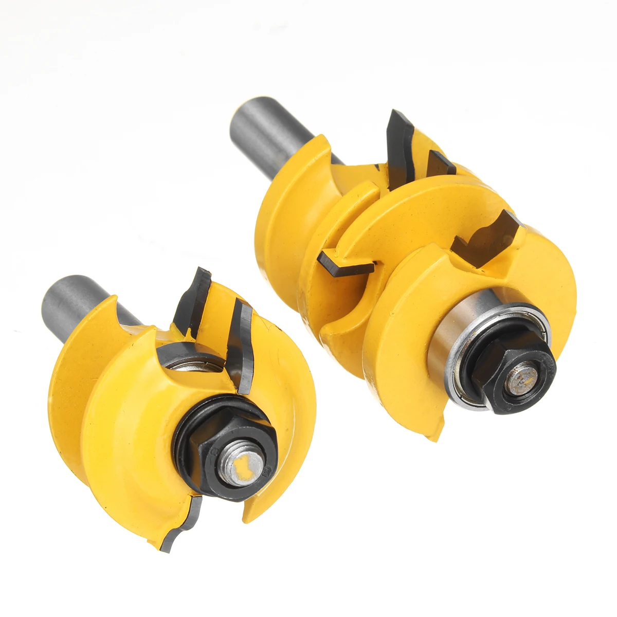 

2Pcs 1/2" Round Over Router Bit Entry and Interior Door Cabinet Round Over Matched R&S Router Bit Set For Milling Tools