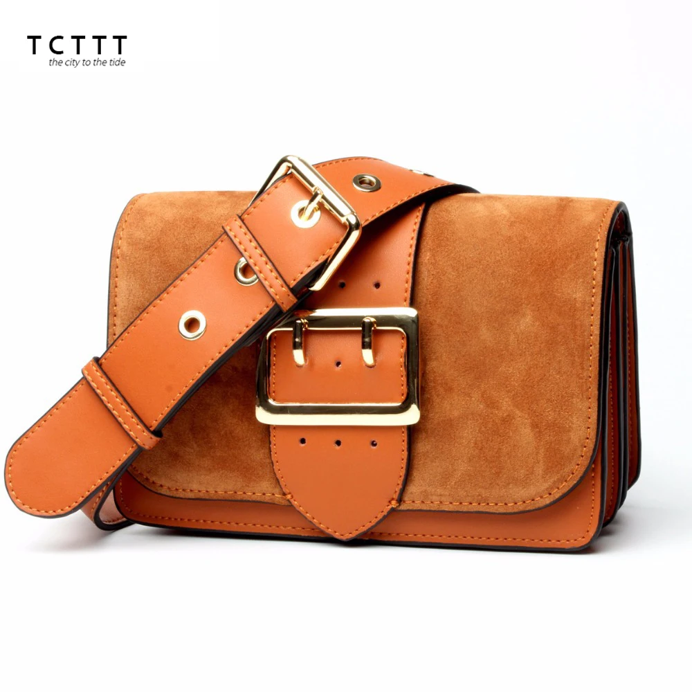 

TCTTT HOT SALE! Famous brand women's shoulder bags Retro Split leather Messenger Handbags luxury designer ladies Messenger Bag