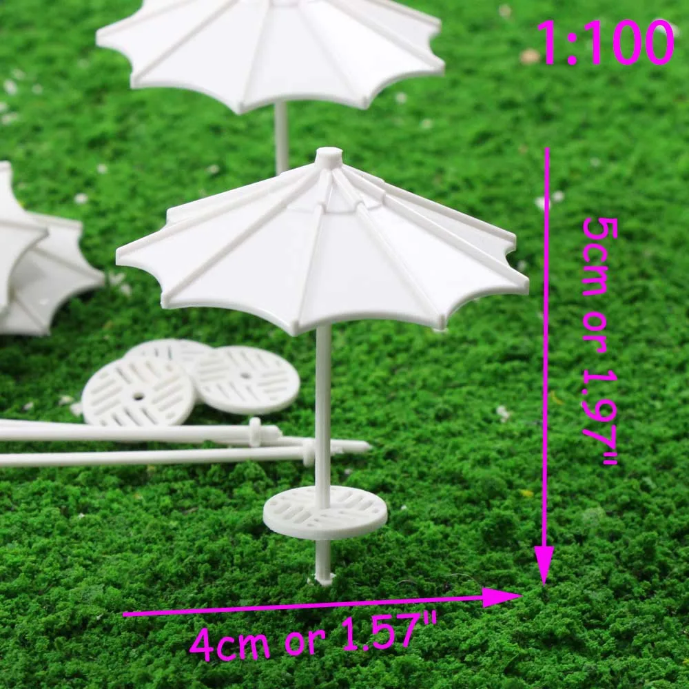 TYS02150 24pcs DIY Model Train parasol Vertical Simple Gifts 1:150 N Scale New 