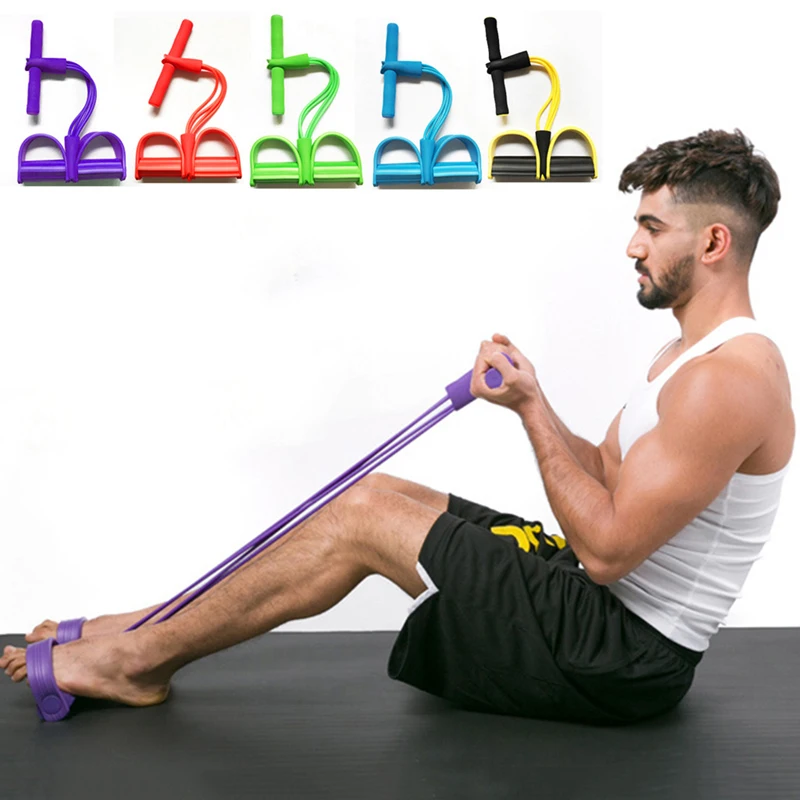 

Pedal Resistance Bands Bodybuilding Expander Elastic Pull Rope Fitness Equipment Body Trimmer Slimming Resistance Loop Band