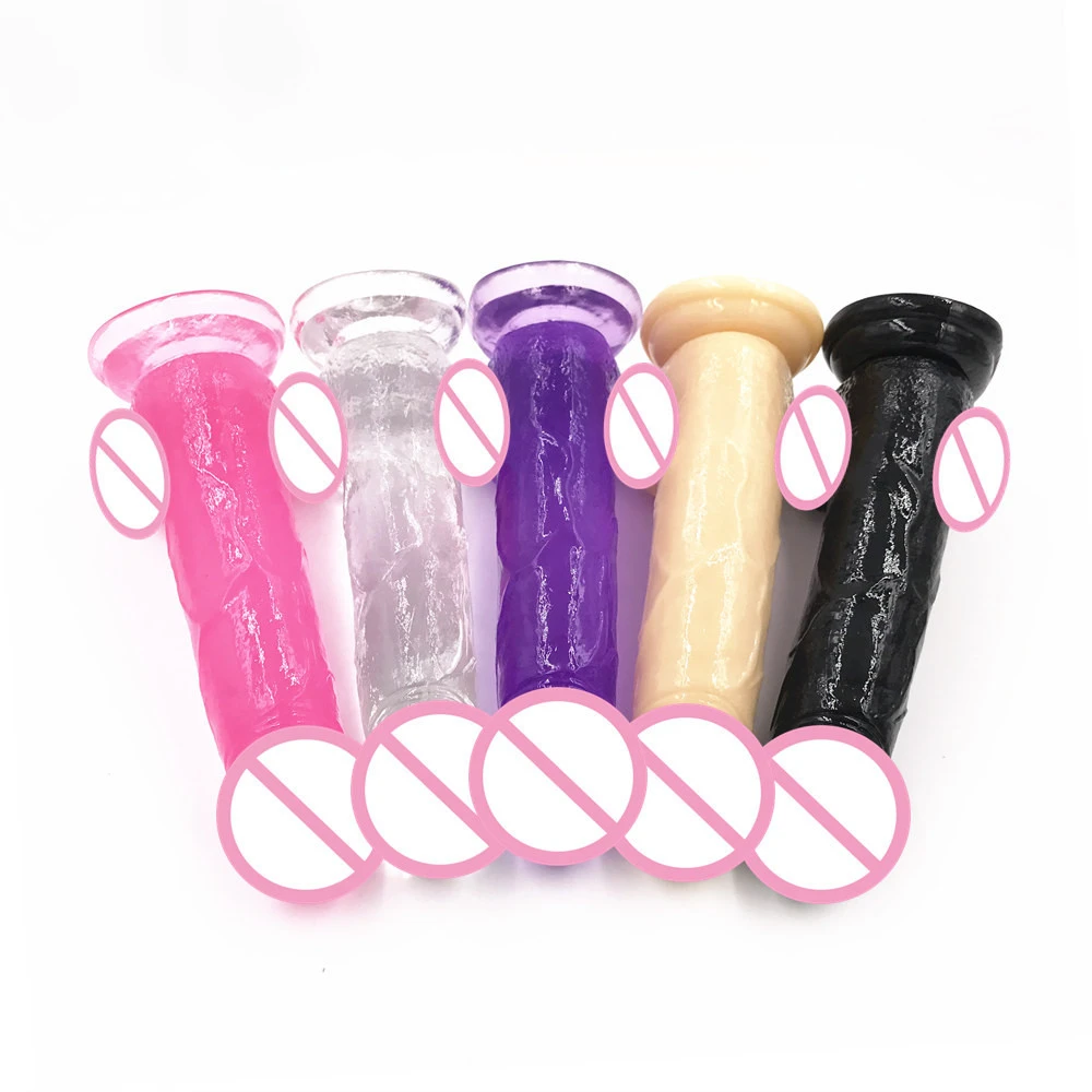 Sex toys, Crystal jelly dildo, realistic sex toys for women, male artificial penis, suction cup strap on dick, 5 Colors 3 Size