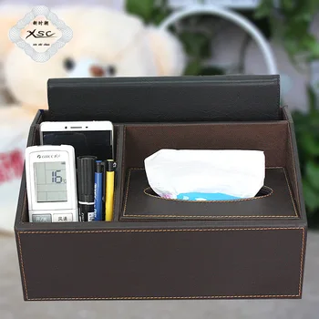 

Multifunction tissue box European creative tissue boxes leather living room office desktop storage box