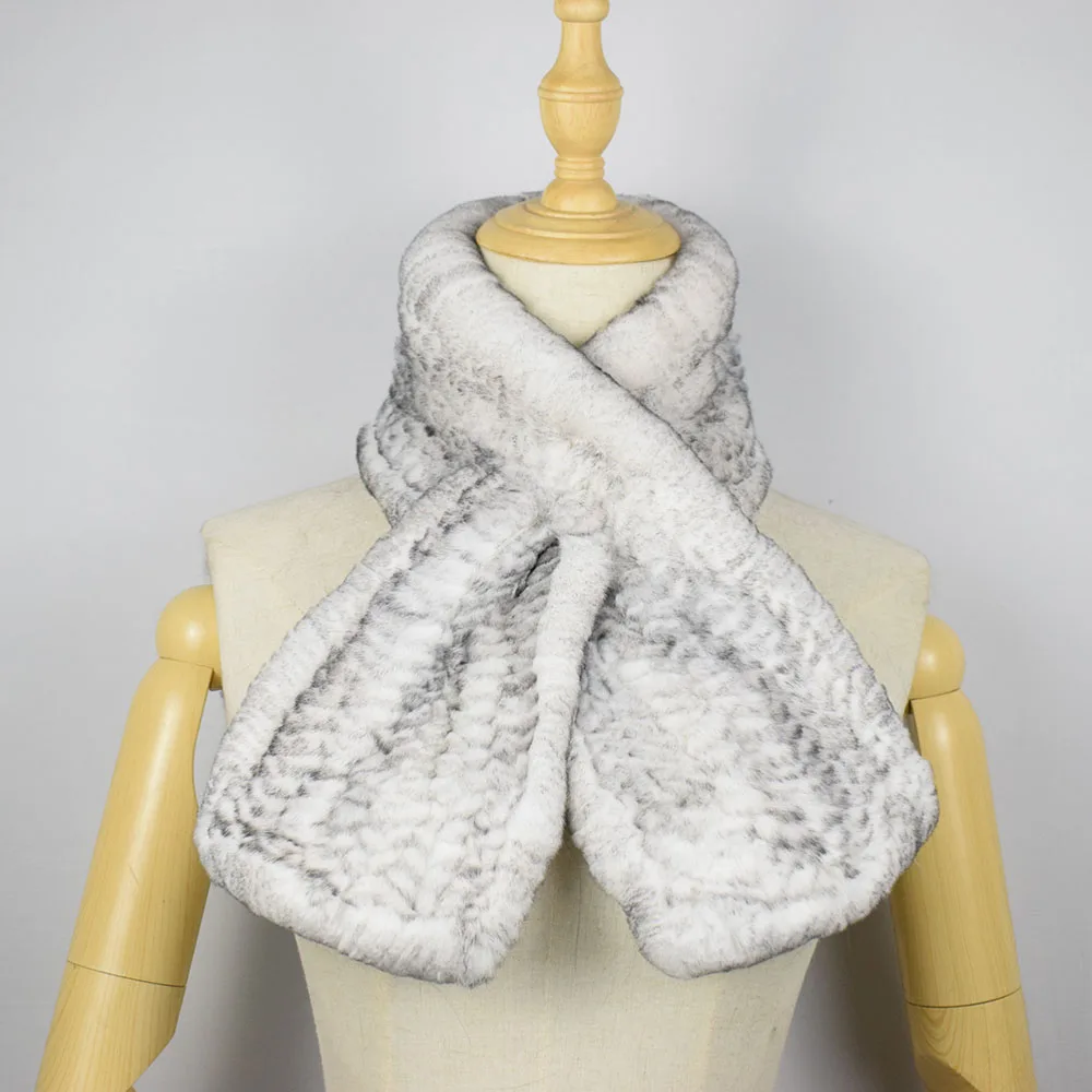 rex rabbit fur scarf short 1