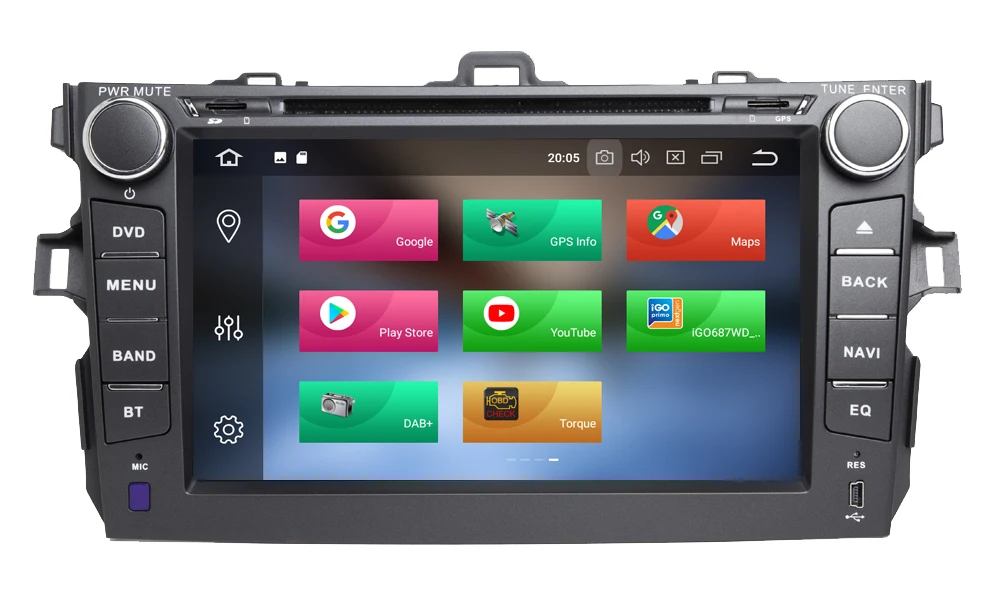 8''IPS Car Android 9.0 DVD GPS Player for TOYOTA COROLLA 4GB+64GB Raido Vehicle Multimedia Navigation Stereo BT Octa Core Wifi