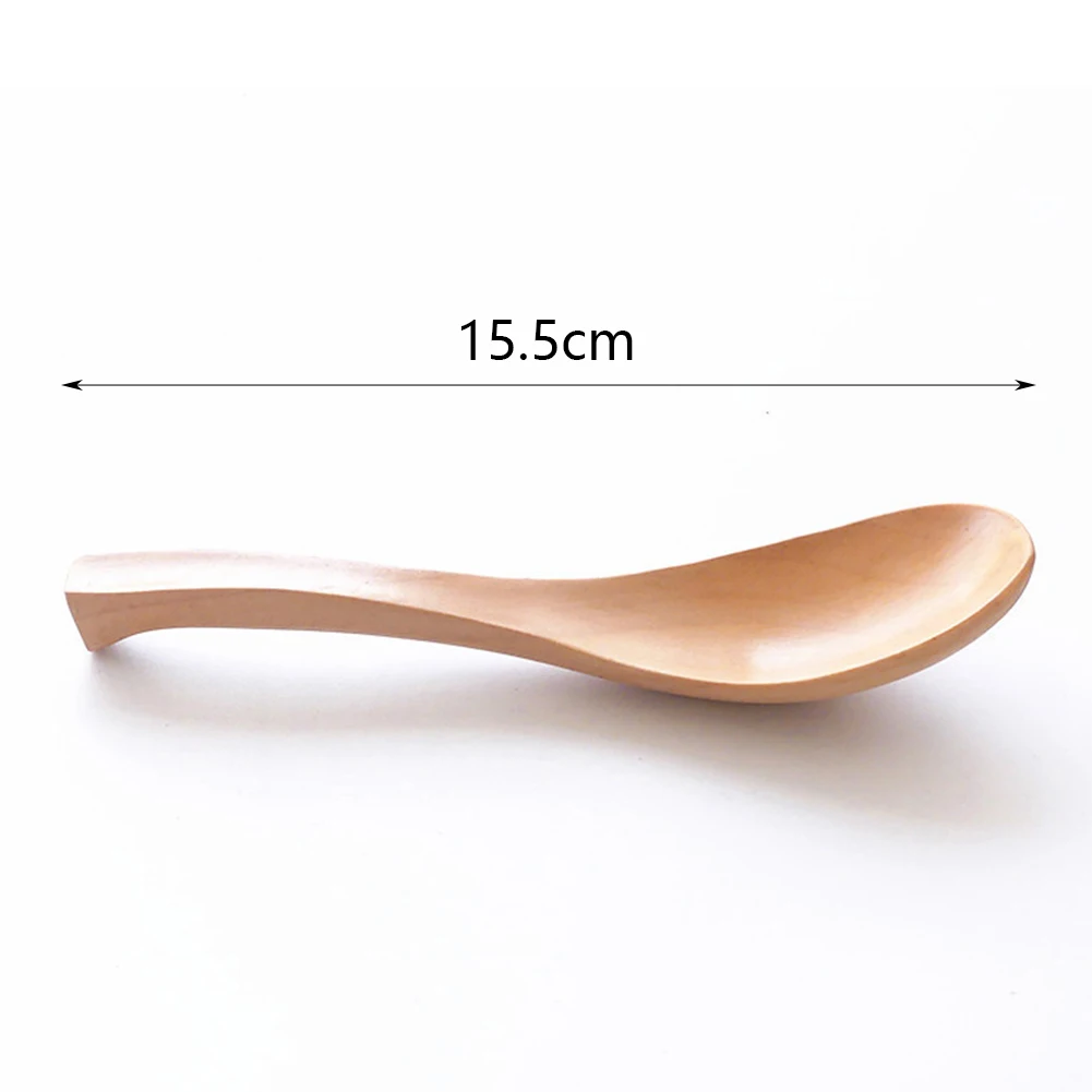 Натуральная ложка ручной работы в японском стиле деревянные прочные кухонные принадлежности для стола экологически чистый суп