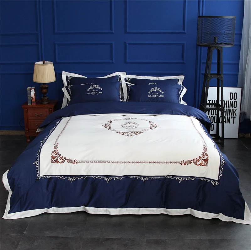 

New 60S Luxury Egypt Cotton Memories of Venice Bedding Set Embroidery Duvet cover Bed Sheet Pillowcases Queen King size 4Pcs