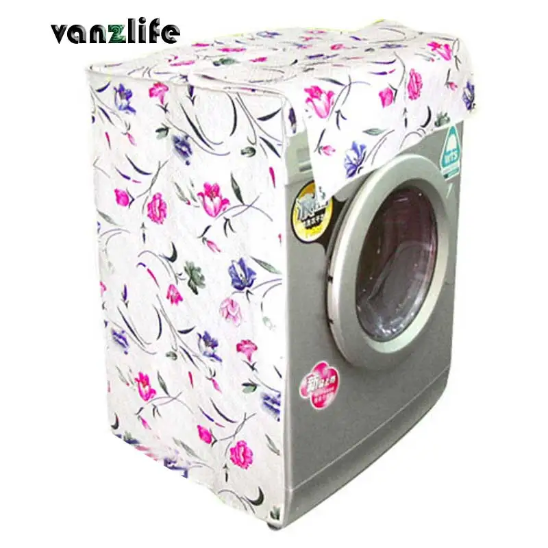 

vanzlife before thick green PEVA waterproof sunscreen automatic drum washing machine cover dust jacket B type open
