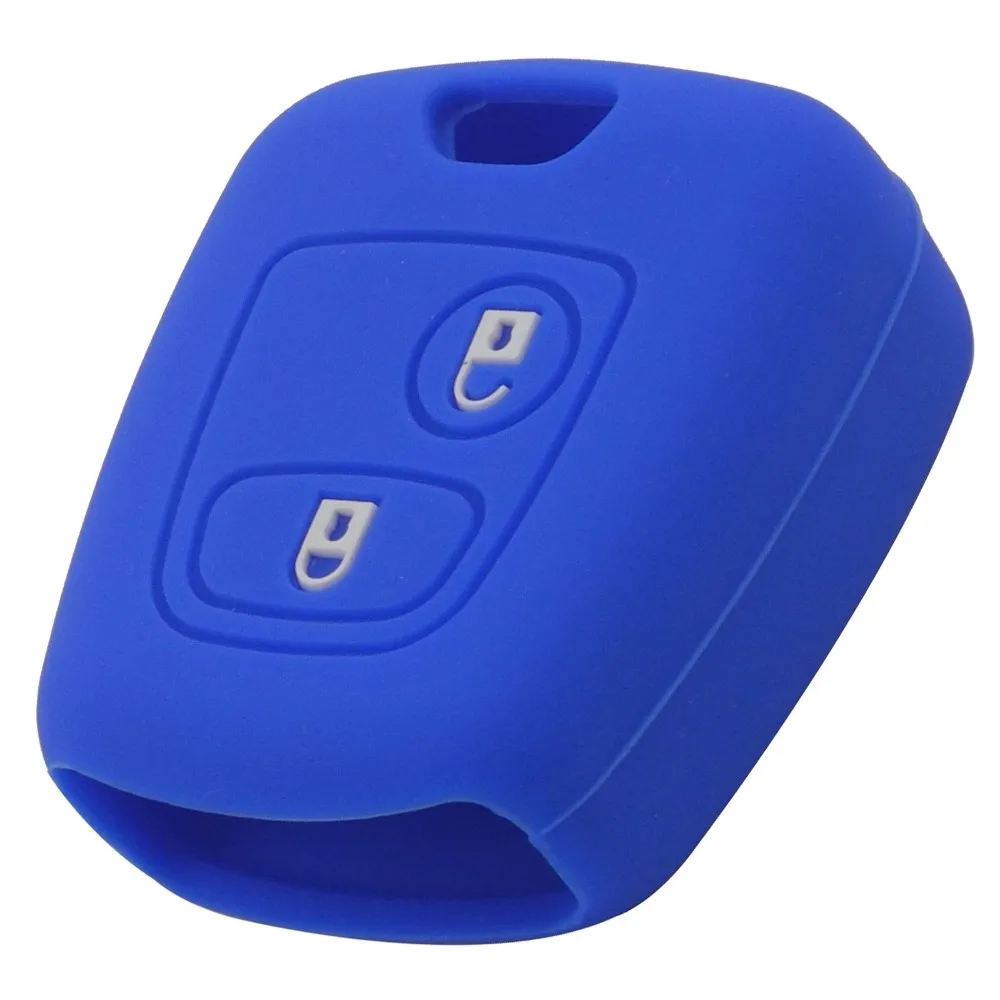 Силиконовый чехол для ключа с 2 кнопками jingyuqin Citroen C1 C2 C3 Pluriel C4 C5 C8 Xsara Picasso Peugeot 206 307