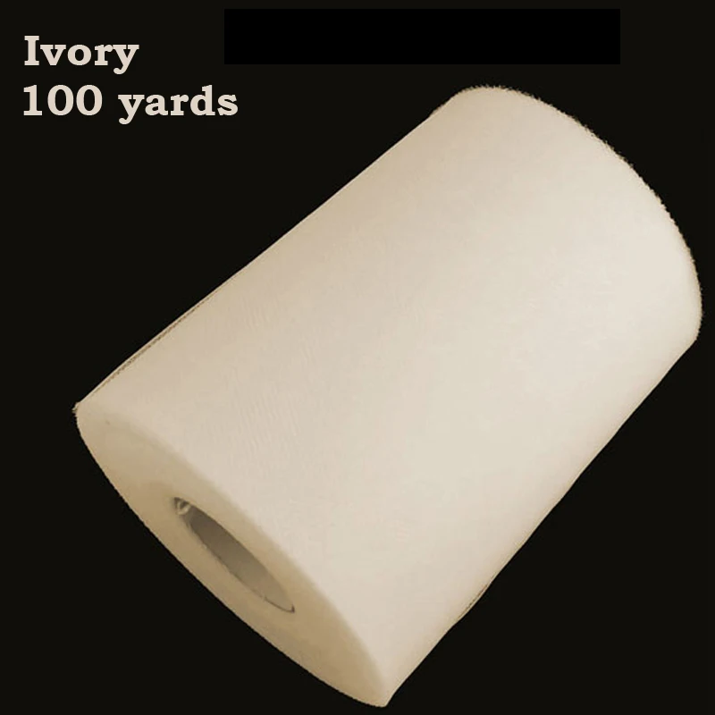 Ivory 100yrd Huiran/фатиновая юбка-пачка для девочек 15, 25 см, 100 ярдов, расшитая блестками, «рюмочка», «сделай сам», из органзы, для свадьбы, дня рождения, вечеринки, Декор, сувениры для малышей - Цвет: Ivory 100yrd