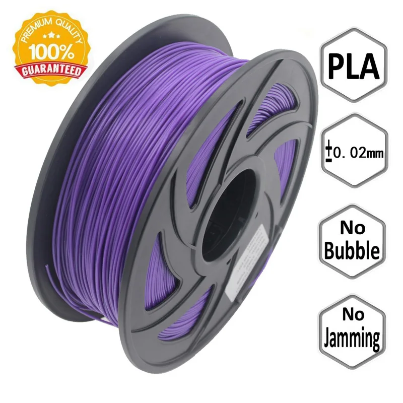 1 кг 1,75 мм нить для 3D-принтера, пластик из пла-пластика ABS для CTC Reprap K8200 Unimaker Makerbot UP Afinia Solidoodle Delta Huxley - Цвет: PLA Purple